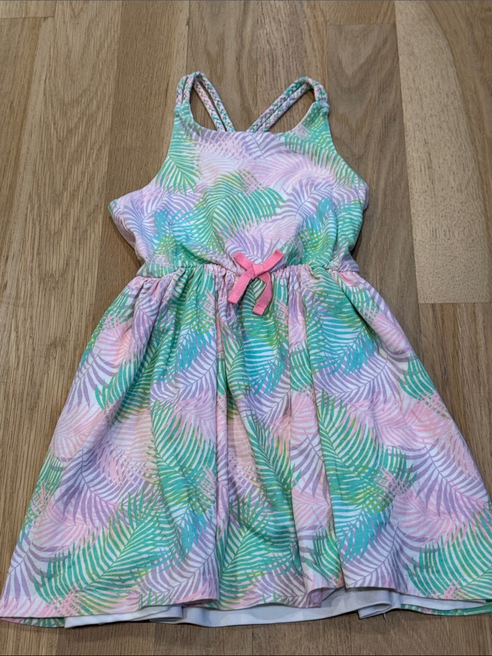 Tommy Bahama Pink, Mint & Lavender Leaf Print Sundress